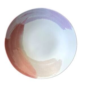 SANDSTONE STUDIOS Watercolor Melamine 7.5" Salad Bowl Set 4 Mauve Lavender NEW